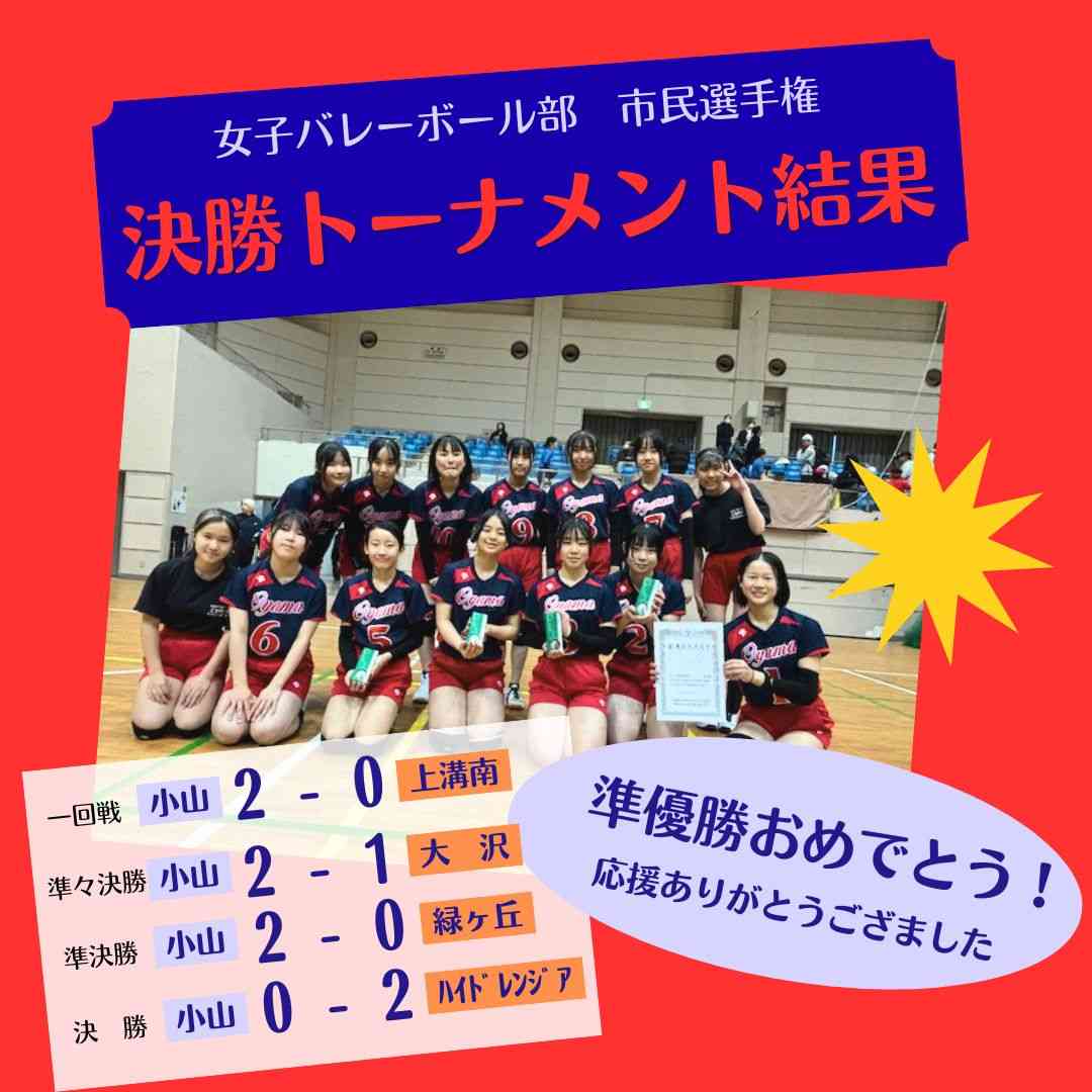 女子バレー部結果